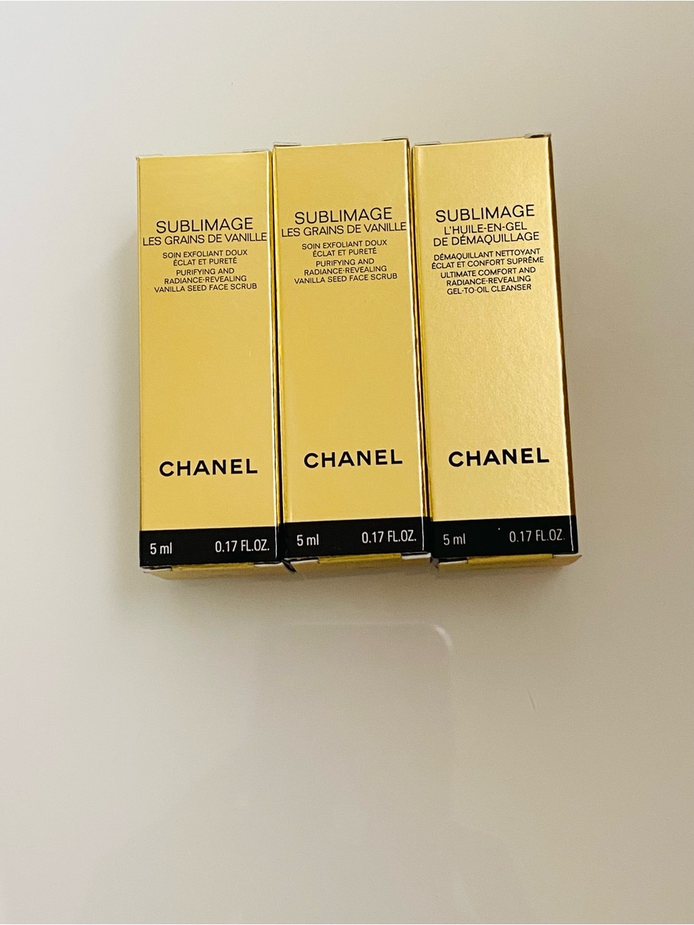 CHANEL Sublimage Gold Facial Cleanser & Scrub Sample Trio